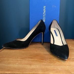 Stuart Weitzman Anny black suede 3” heel size 9